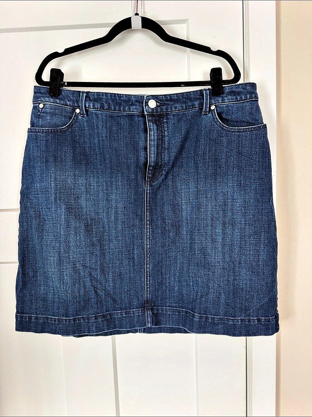 Talbots Plus Denim Skirt Blue Size 16W